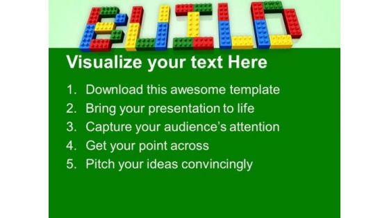Build Word With Lego PowerPoint Templates And PowerPoint Themes 1012