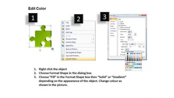 Building 3d Puzzle Pieces In Line PowerPoint Slides And Ppt Diagram Templates