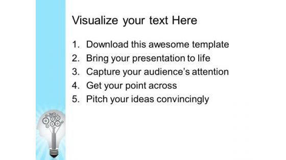Bulb With Gears Business PowerPoint Templates And PowerPoint Themes 0212