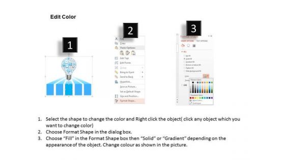 Bullb With Gears For Innovative Ideas PowerPoint Template