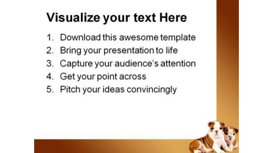 Bulldog Puppies Animals PowerPoint Themes And PowerPoint Slides 0511