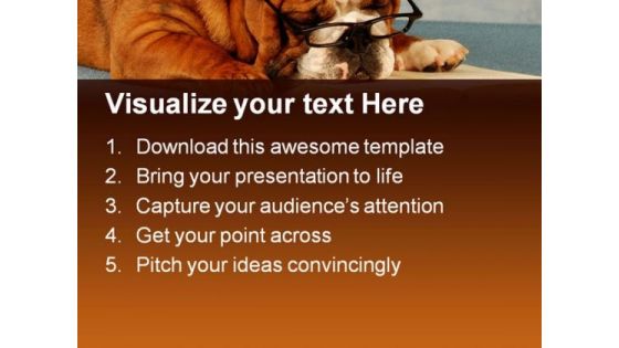 Bulldog Sleeping Animals PowerPoint Templates And PowerPoint Backgrounds 0211