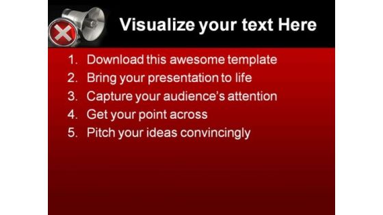Bullhorn Symbol PowerPoint Templates And PowerPoint Backgrounds 0411