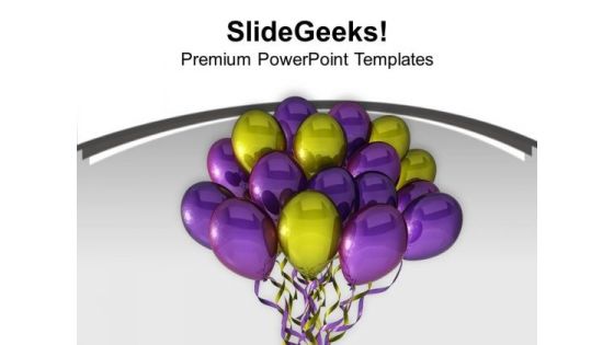 Bunch Of Colorful Balloons PowerPoint Templates Ppt Backgrounds For Slides 0713