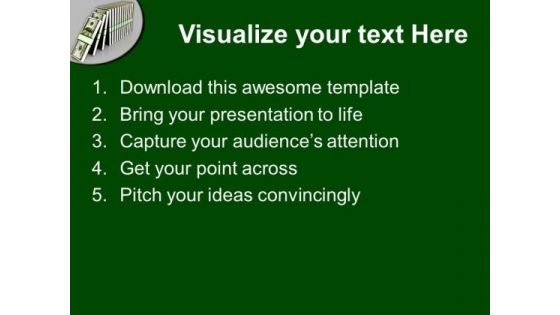 Bundles Of Dollar Bill In Queue Finance PowerPoint Templates Ppt Backgrounds For Slides 1112