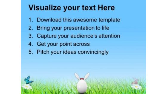 Bunny Symbol Of Easter Day Holiday PowerPoint Templates Ppt Backgrounds For Slides 0313