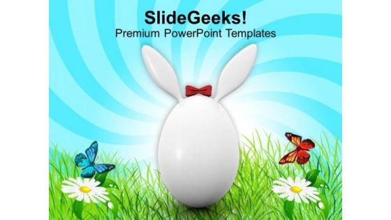 Bunny Symbol Of Easter Day Holiday PowerPoint Templates Ppt Backgrounds For Slides 0313