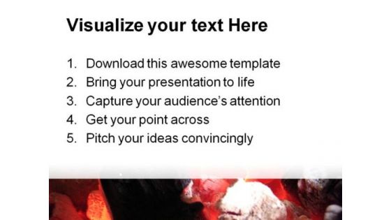 Burning Ambers Metaphor PowerPoint Themes And PowerPoint Slides 0511
