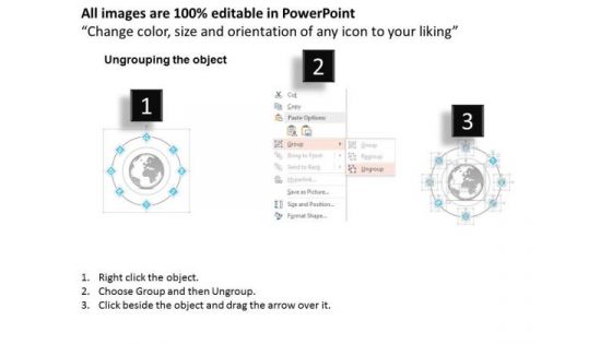 Busines Diagram Circular Multistaged Global Agenda Diagram Presentation Template
