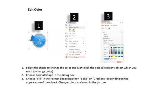 Busines Diagram Five Decagon With Text Boxes Presentation Template