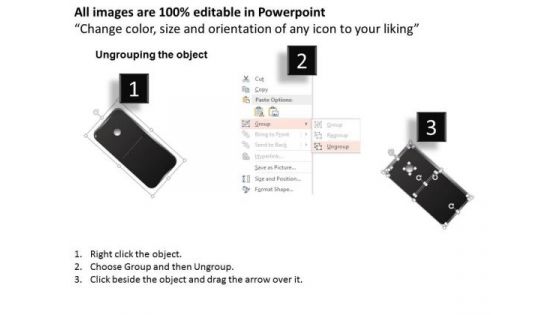 Busines Diagram Four Dominoes For Data Representation Presentation Template
