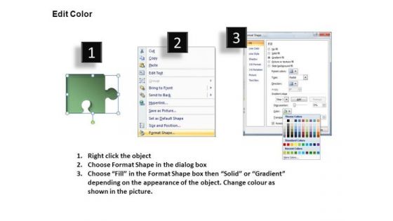 Business 3d Puzzle Pieces 2x2 PowerPoint Slides And Ppt Diagram Templates