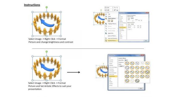 Business And Strategy 3d Golden People Circle Basic Concepts