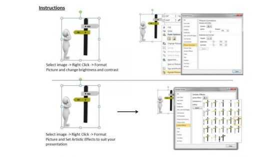 Business And Strategy 3d Illustration Of Confused Man Basic Concepts