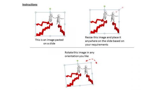 Business And Strategy 3d Men Jumping On Arrows Concept Statement