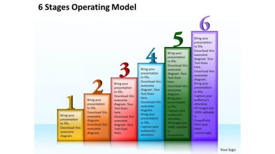 Business And Strategy 6 Stages Operating Model Strategic Planning Models Ppt Slide