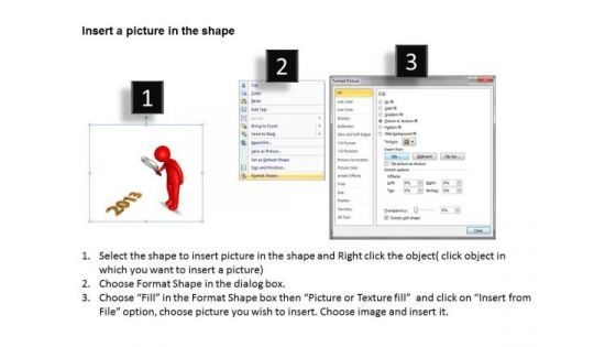 Business Architecture Diagrams 3d Man Magnifying Glass New Year 2013 PowerPoint Slides