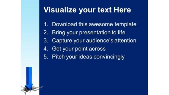 Business Arrow Cracking Surface PowerPoint Templates And PowerPoint Themes 0912