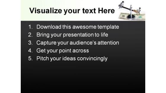 Business Balancing Money PowerPoint Templates And PowerPoint Backgrounds 1011