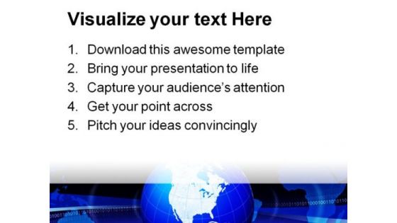 Business Banner Globe PowerPoint Background And Template 1210