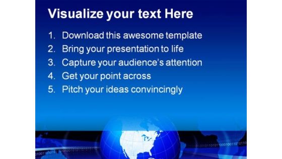 Business Banner Globe PowerPoint Background And Template 1210
