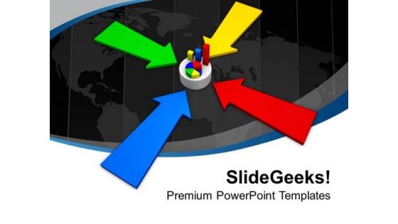 Business Bar Graph With Pie Chart PowerPoint Templates Ppt Backgrounds For Slides 0613