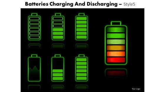 Business Batteries Charging And Discharging 5 PowerPoint Slides And Ppt Diagram Templates