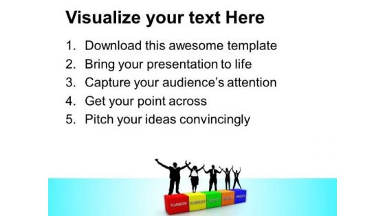 Business Blocks Concept Teamwork PowerPoint Templates And PowerPoint Themes 1012