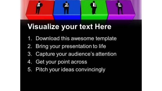 Business Blocks Teamwork PowerPoint Templates And PowerPoint Themes 0612
