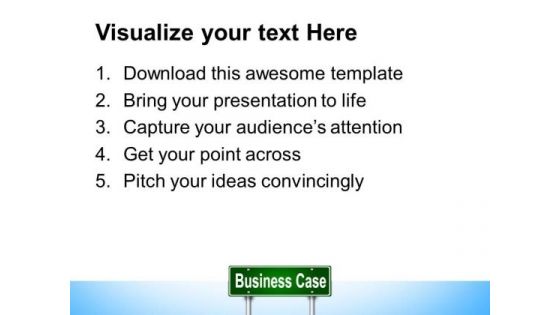 Business Case Signpost Metaphor PowerPoint Templates And PowerPoint Themes 0212