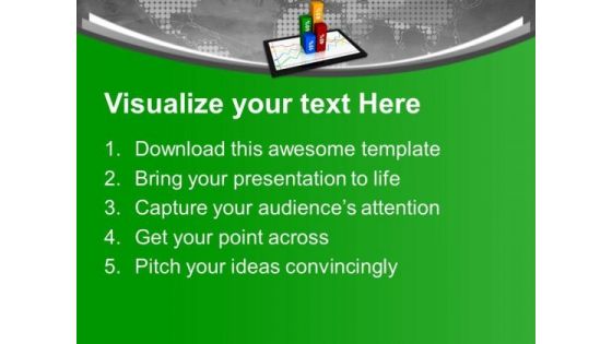 Business Chart And Graphs On Computer Tablet PowerPoint Templates Ppt Backgrounds For Slides 0113