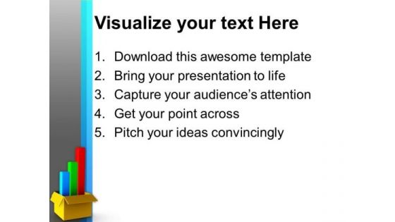 Business Chart Coming Out Of Box Marketing PowerPoint Templates Ppt Backgrounds For Slides 1212