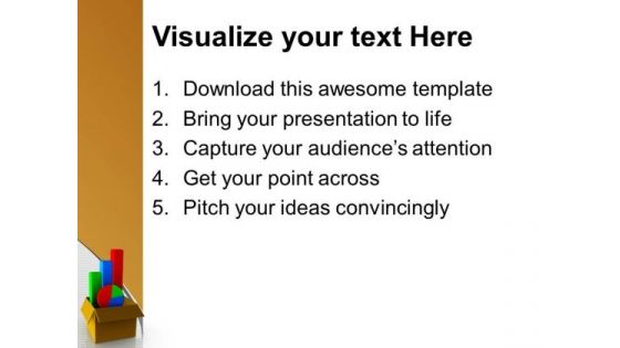 Business Chart Coming Out Of Box PowerPoint Templates Ppt Backgrounds For Slides 0213