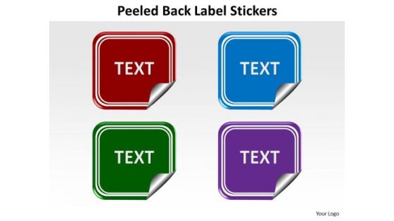 Business Chart PowerPoint Templates Business Peeled Back Label Stickers Ppt Slides