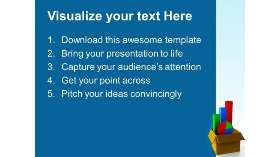 Business Charts Coming Out Of A Box Bar PowerPoint Templates And PowerPoint Themes 1012