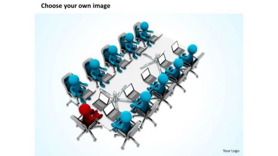 Business Charts Examples 3d Men Working Laptops Technology Meeting PowerPoint Templates