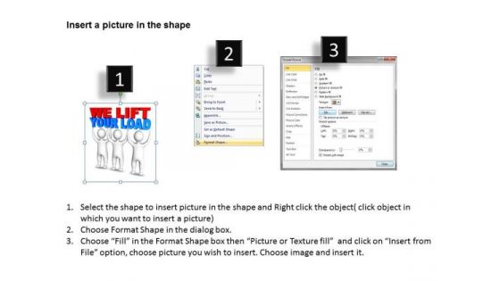 Business Charts Examples Forces We Lift Your Load PowerPoint Templates Ppt Backgrounds Slides