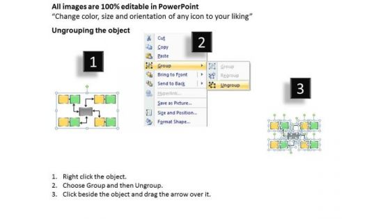 Business Charts Hub And Spoke Network Path PowerPoint Slides