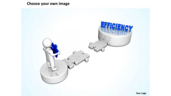 Business Charts Man And Puzzle With Efficiency PowerPoint Templates Ppt Backgrounds For Slides