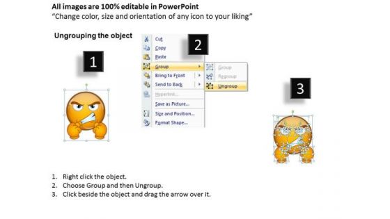 Business Charts PowerPoint Templates An Illustration Of Angry Emotion Sales
