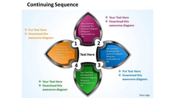 Business Charts PowerPoint Templates Continuing Sequence Of Stages Sales