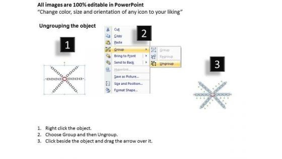 Business Charts PowerPoint Templates Four Interconnected Points Editable Sales