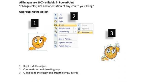 Business Charts PowerPoint Templates Thinking Smiley Face Graphic