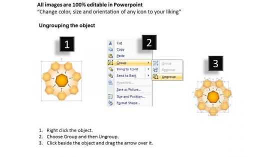 Business Circle Charts PowerPoint Templates Business Comb Process Ppt Slides