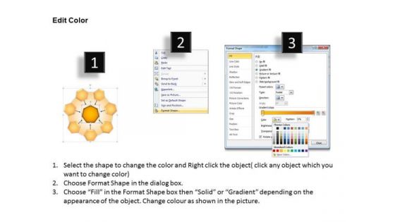 Business Circle Charts PowerPoint Templates Business Comb Process Ppt Slides