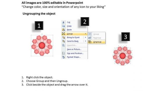 Business Circle Charts PowerPoint Templates Marketing Comb Process Ppt Slides