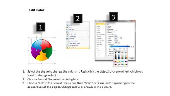 Business Circular Puzzle 5 Pieces PowerPoint Slides And Ppt Diagram Templates