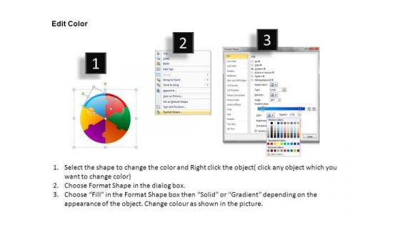 Business Circular Puzzle 6 Pieces PowerPoint Slides And Ppt Diagram Templates