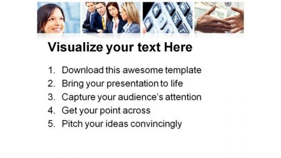 Business Collage People PowerPoint Template 0910