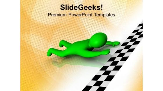 Business Competition Almost At Finish Line PowerPoint Templates Ppt Backgrounds For Slides 0813